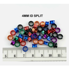 (4mm ID Split) 50x Split Aluminium Bird Leg Bands Split Aluminium Bands Parrot Leg Rings Set