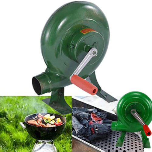 BBQ Forge Blower 300W Hand Crank Air Blower Fan with Variable Speed Control for Blacksmith or Fireplace