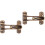 2Pcs Interior Door Lock Zinc Alloy Security Latch Light Brown 3