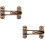 2Pcs Interior Door Lock Zinc Alloy Security Latch Light Brown 5
