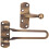 2Pcs Interior Door Lock Zinc Alloy Security Latch Light Brown 9