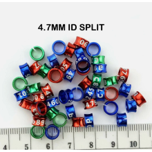 (4.7mm ID Split) HOT 50x Split Aluminium Bird Leg Bands Split Aluminium Bands Parrot Leg Rings Set