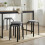 Homcom HOMCOM Stackable Stools Modern Cushioned Set of 4 Dark Grey 1