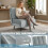 Homcom Sofá Cama Individual Gris 72 x 88 x 87 cm 5