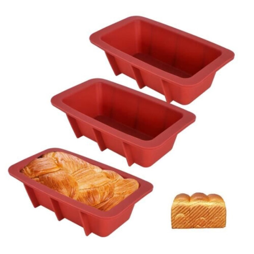 3Pcs Rectangular Cake Mold, Non-stick Silicone Mold, Mini Cake Silicone Mold for Pastry, Bread Baking