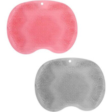 Pack Exfoliating Shower Mat for Back, Wall Mounted Exfoliating Bath Mat, Sliding Suction Cups, Body Brush