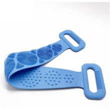 Silicone Bath Towels Exfoliating Wash Belt Mas Flexible Skin Cleaning (Color : Blue)[934]