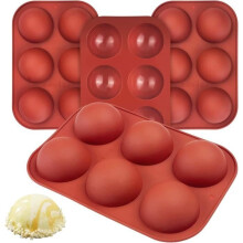 Chocolate Molds - Noname - 4 Pieces Half Sphere Silicone - Ø 5.4 cm - Heat Resistance - Non-stick