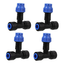 4 Pack Drip Irrigation Connectors Quick Connect Hose Fittings Tool Installation for Garden Watering