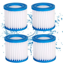 Pool Filter Cartridge Type A or C Set of 4, Fast Filtration for Above Ground Pools, Easy Installation
