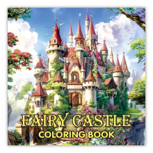 (Fairy Castle) Adult Colouring Book 9 Styles Stress Relief Relaxation Creative Art Drawing Book