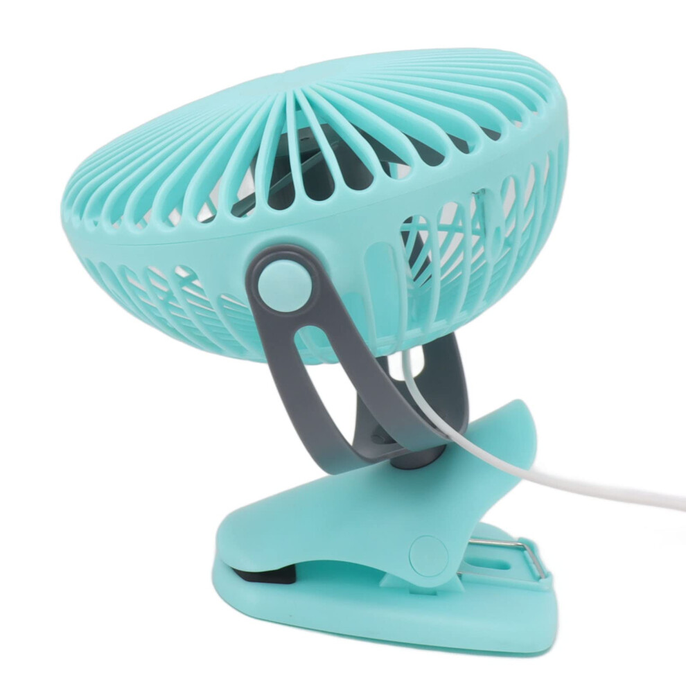 10W Clipon Solar Fan For Rv, Dualsided Brushless Design With 360 Rotation, Color Cyan 9330225853657