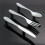 12 Pcs Silver Kitchen Cabinet Drawer Pull Handles Knobs (Knife Fork Spoon) 2