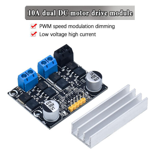 Double Channel 10A Motor Driver Module for PWM Speed Control and 1