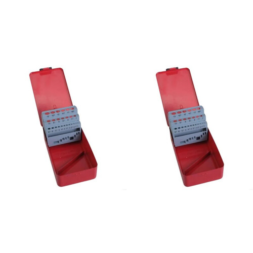 2X 25pcs Twist Drill Bit Case Drill Bit Dispenser Organizer, Empty Drill Bit Index Box Storage Case 1