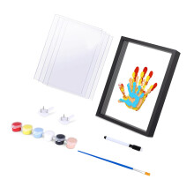 Family Handprint With Wooden Frame And Acrylic Boards For-Black