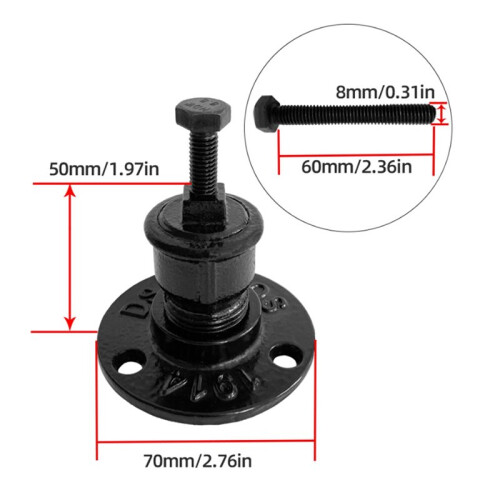 Thickened Iron Pipe Water Pipe Staircase Industrial Wind Fixed Bracket Stair Railing Wall Support Fixings 6 Pieces 2
