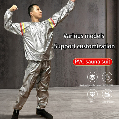 Windproof Waterproof Sauna Suit With Adjustable-Silver XXL 1