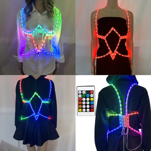 Costume de corset éclairé par LED respirant et-couleur 1