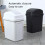 Small Bathroom Trash Can 4 Gallon Swing Lid OdorReducing Compact Waste Bin for Kitchen Green 2