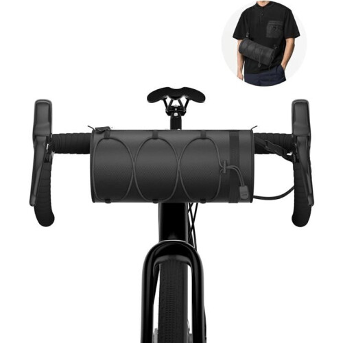 Bicycle Handlebar Bag - BICYCLE ACCESSORIES - 2.5L - Waterproof - Removable Shoulder Strap - Nylon