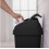13 Gallon Swing  Trash Can, Space Saving Plastic Wastebasket with Easy Clean Surface, Black 4