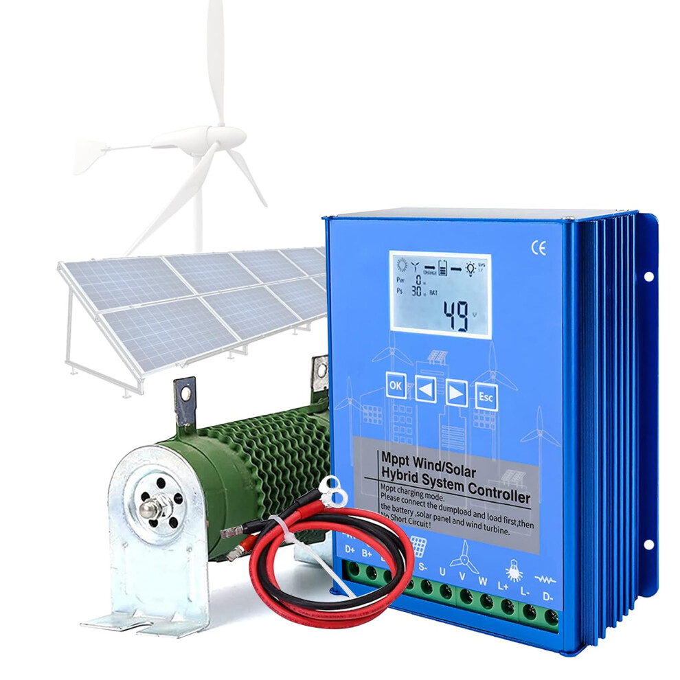 10000W Mppt Wind Solar Hybrid Charge Controller 12V 24V 48V With Lcd Display And Boost Charging 9330225853886