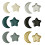 Eid Mubarak Moon Star Plate Ramadans Serving Tray-Black L 2