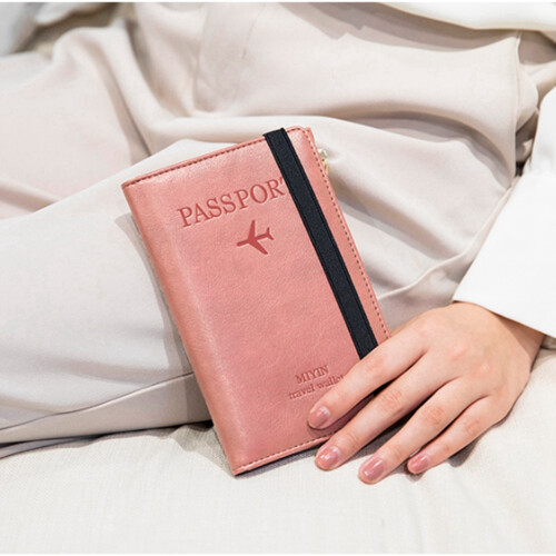 2 Pieces Travel Wallet Card Holder Multi-Function Degaussing Rfid Document Holder Passport Book 1