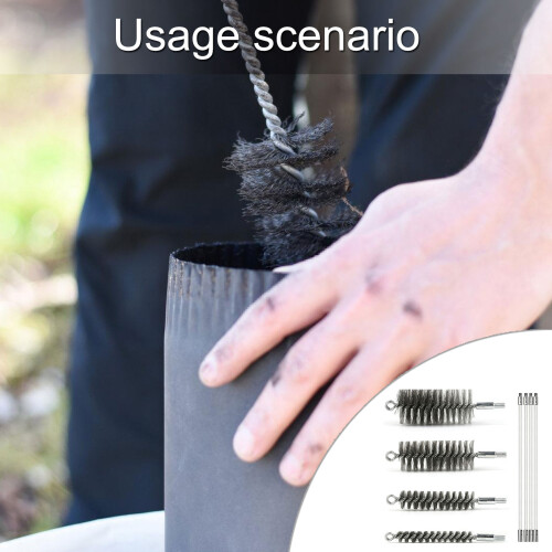 Telescoping Chimney Cleaning Tool With Interchangeable Brushes 1