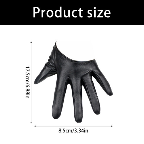 Elegant Backless Gloves For Women Soft  Leather Light-Silver 2