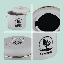 Compostera de cocina de 3,5 l con filtro de carbón