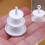 Miniature 3 Level Cake Tower Metal Structure Storage Rack-Black 4