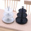 Miniature 3 Level Cake Tower Metal Structure Storage Rack-Black 5