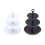 Miniature 3 Level Cake Tower Metal Structure Storage Rack-Black 7