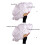 Large Furry Dance Fan Natural Feather Adjustable-Red S1 4