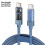 Fast Speed 100W USB C to USB C Charging Wire Clear Auto-Blue 2m 4