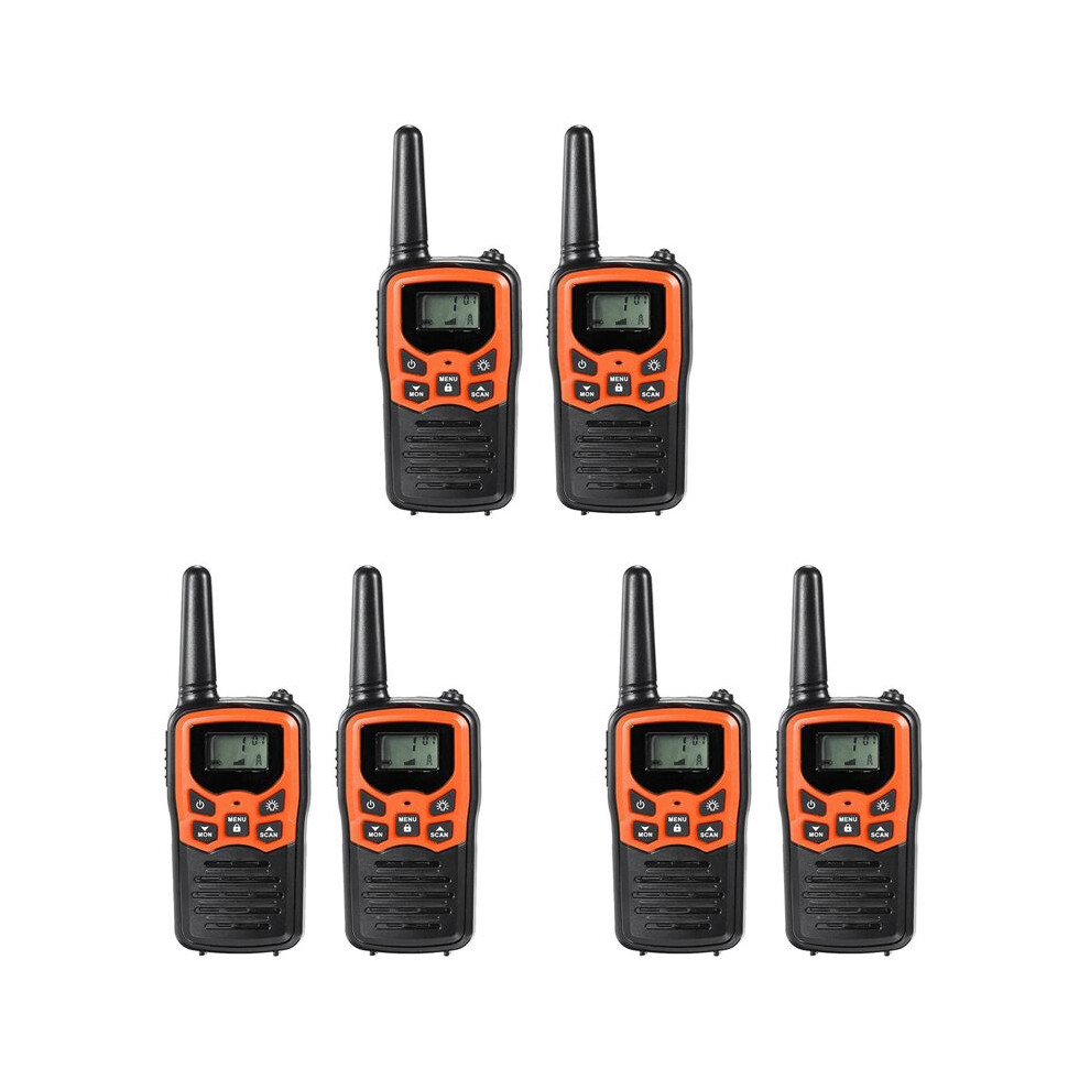 6Pcs Handheld Walkie Talkie Radio 22 Channels Set 10 Uhf 400-470 Mhz Dual Band Long Range Communication Transceiver 6033116354303