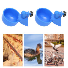 2Pcs Automatic Chicken Water Cups for Poultry Farming, Rust Resistant Poultry Water Feeder, Easy Install