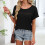Damen-T-Shirt „Color Garden“ mit Spitzen-Patchwork,-Grau L 6