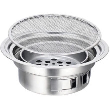 Portable Charcoal Grill Round Korean BBQ Grill for Camping and Home Use Easy Clean Tabletop Style