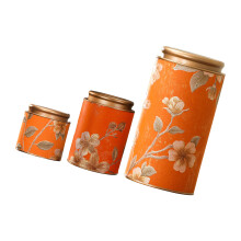 Decorative Floral Designs Metal Teas Tinplate Box Portable-2