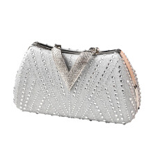 Anspruchsvolle Abendtasche mit Strassverzierungen und-Silber
