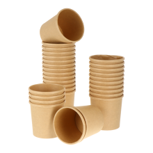 50Stk Einweg-Eisbecher Khaki Papier Mit Stabilem Design