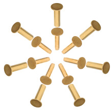 14Paare Präzise Kupfer Nieten Gold Messergriff Fasteners DIY Set