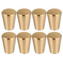 8Pcs Gold Aluminum Alloy Cupboard Drawer Knobs Durable Cabinet Pulls