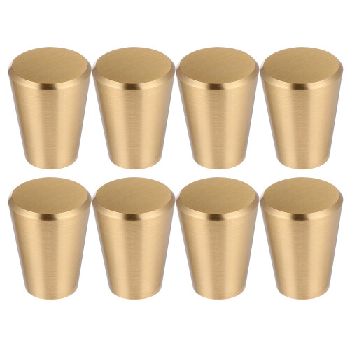 8Pcs Gold Aluminum Alloy Cupboard Drawer Knobs Durable Cabinet Pulls