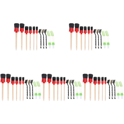 5Ensembles Ensemble Brosses Detailing Auto Noir Ergonomique Intérieur