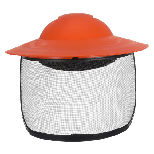1Masquesécuritaireorangeenmétalmaillagepourcoupeherbeetbois