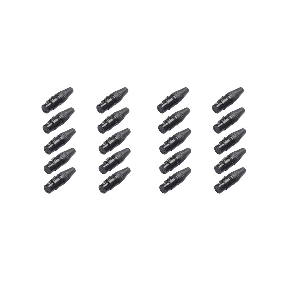 20Pcs 5Pin Xlr Diy Plug For Diy Welding Of Various Audio Cables, Microphone Cables, Dmx Cables Xlr 5Pin Female 6032048535774